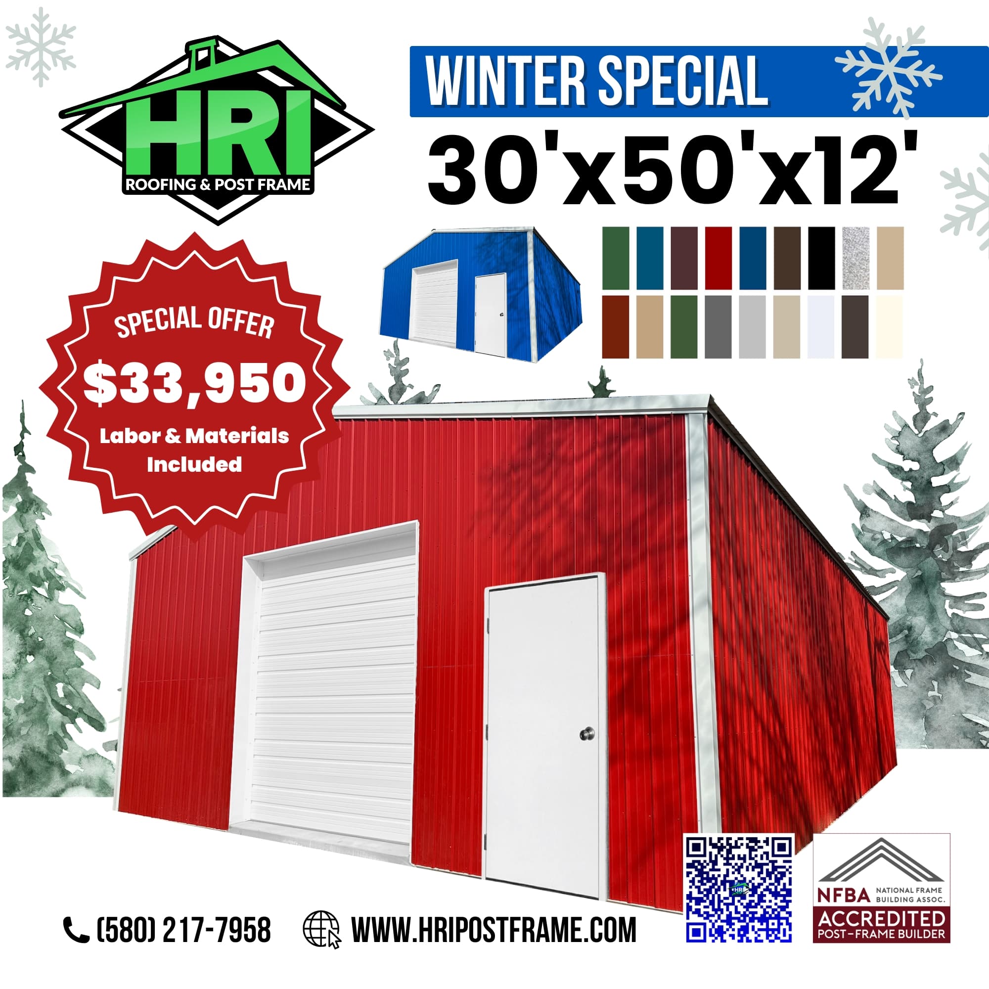 Winter Special: Build Your Barn with HRI Roofing & Post Frame!