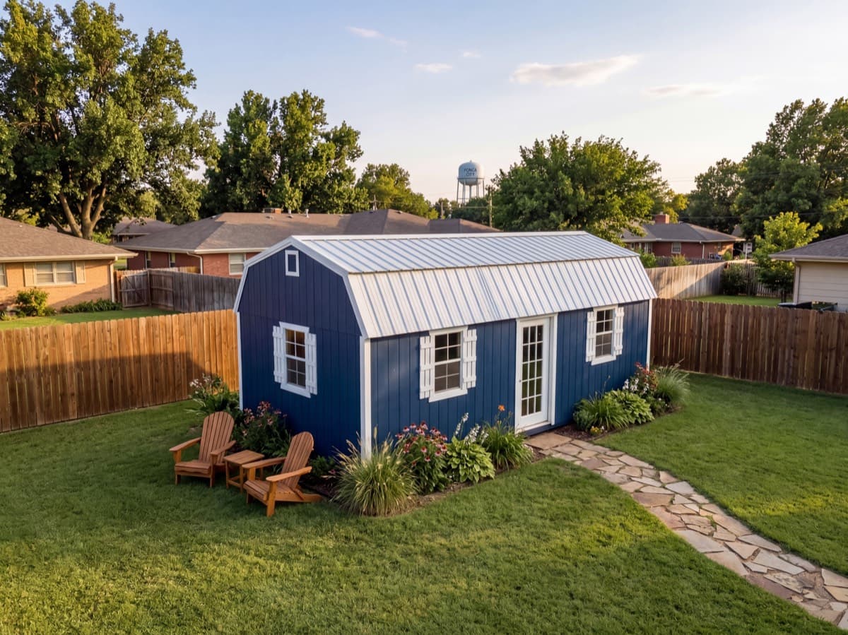 Custom storage shed exterior