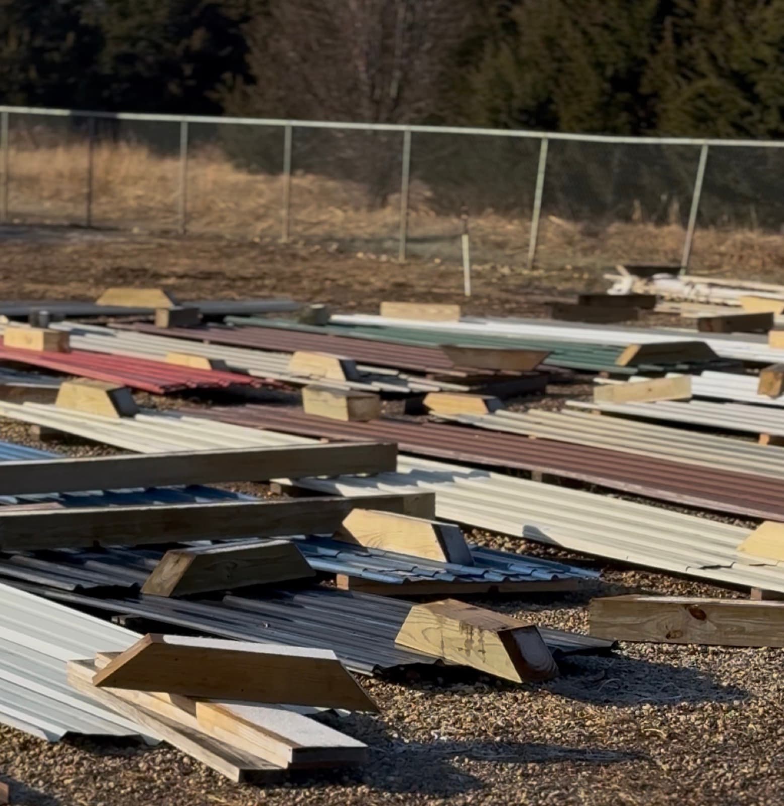 Metal roofing panels in Sherwin-Williams WeatherXL colors at HRI Supply in Ponca City, Oklahoma
