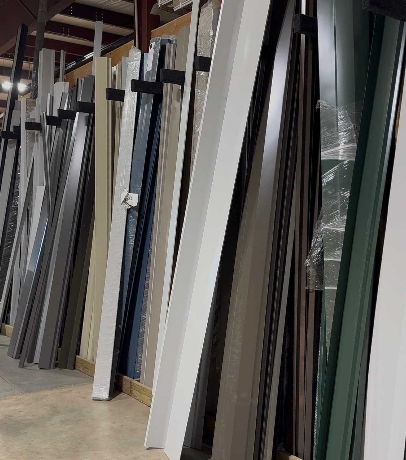 HRI Supply warehouse in Ponca City, Oklahoma — metal roofing trim, drip edge, and Sherwin-Williams colors in stock